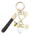 Keychain for Women Girls Bling Heart/Star/Strawberry Key Chain Accessories for Key/Backpack Bag Charm - color: Whhite Strawberry