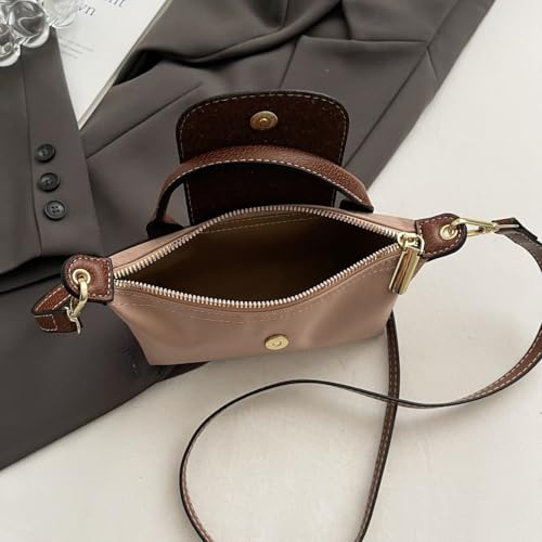 Dreubea Womens Chic Mini Bag Convertible Crossbody & Top-Handle Handbag for Everyday Elegance - color: Khaki