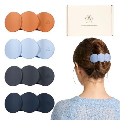 Medium Flat Hair Clips for Women, French Claw Clips Strong Hold for Thick & Thin Hair, Duckbill Hair Clips Non Slip for Driving Yoga - Orange, Light blue, Deep blue, Gray, 4pcs - color: Orange, Light blue, Deep blue, Gray