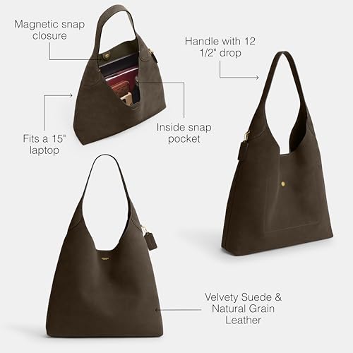 COACH Brooklyn Shoulder Bag 39 - color: Olive Suede