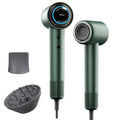 Tideway Hair Dryer Professional High-Speed Ionic Blow Dryer 110,000 RPM, Compact Hair Dryer with Magnetic Diffuser, Fast Drying with Brushless Motor Low Noise Smart Temperature Control-H11 - color: Green