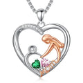 Mom Birthday Gift, Mom Necklace Birthstone Necklace, Anniversary Jewelry Valentine Mothers Day Christmas Birthday Gifts for Mom Women Her Wife Daughter - style: 05-10-May-Oct Birthstone
