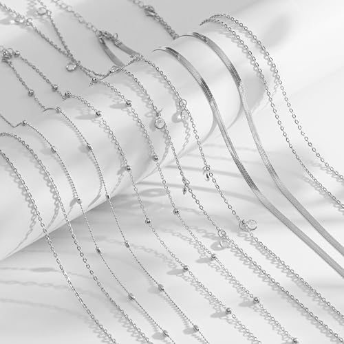 8Pcs Waist Chain 18K Gold Plated Belly Belt Chains Sexy Bikini Summer Beach Satellite Beaded Sequin Snake Layered Coin CZ Body Chain Jewelry Accessories for Women Gold Silver Tone Adjustable - color: Silver