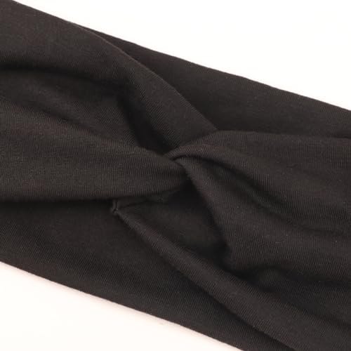 DRESHOW 8 Pack Headbands for Women Yoga Knotted Headbands Elastic Criss Cross Hair Accessories Sports Head Wrap Non Slip - color: 8 Pack: Midnight Black