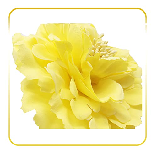 Hair Flower Clips Brooch Boutique Hair Accessories Bohemia Hairpins for Women Girls (Yellow) 1 Count (Pack of 1) - color: Yellow