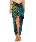 SHU-SHI Sarong Wraps for Women Long Beach Cover ups Pareo Bathing Suit Wrap Skirt Mandala Sarongs Coverup - color: Black/Yellow