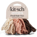 Kitsch Petal Hair Ties No Damage - Strong, Stretchy & Snag-Free Hair Bands | Soft Fabric Ponytail Holders, Stylish Elastics for Everyday Hairstyles | Ideal Gifts for Women - Blush, 10pcs - color: Blush Petal (Pack of 10)