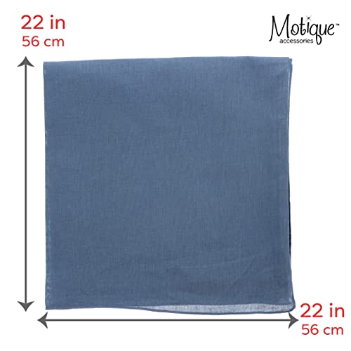 Motique Accessories Solid Color Bandana - Set of 6 Bandannas - color: Grey