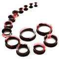WBRWP 20/28pcs Ear Stretching kit Set: Hollow Hard/Soft Silicone Plugs and Tunnels Ear Expander Gauges Stretcher Body Piercing Jewelry - style: 28pcs Thin/Mixed Black&Red&Transparency