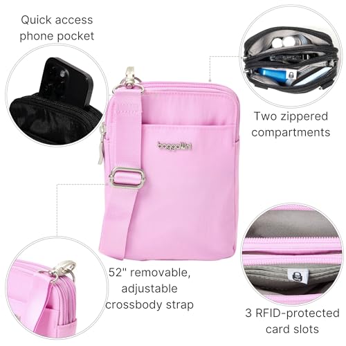 Baggallini Women's Modern Take Two Rfid Crossbody - color: Hibiscus Pink