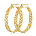 Gold Hoop Earrings for Women 14K Gold Earrings for Women Thick Large Earrings Gold Huggie Earring Womens Lightweight Hypoallergenic - color: Twisted Gold