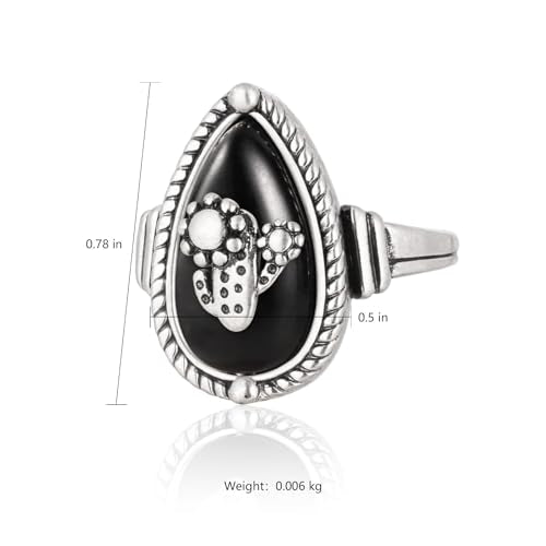 Montana West Wrangler Western Couture's Bohemian Turquoise Cuff Ring for Women Cowgirl Size 7 - color: Black