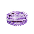 Caiyao Bohemian Multilayer Stackable Seed Beaded Bracelets Colorful Crystal Glass Beads Strand Bangle Bracelet BFF Wristbands Bracelet for Women Summer Beach Hawaii Jewelry Birthday Gifts - color: Purple 1