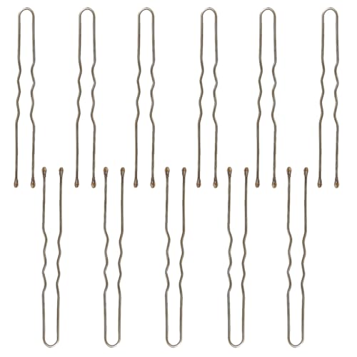 ForPro Professional Collection Hair Pins (575-Count Approx), Brown, 2" L, Ball-Tipped, Crimped, Non-Damaging, 1 Lb. - color: Brown