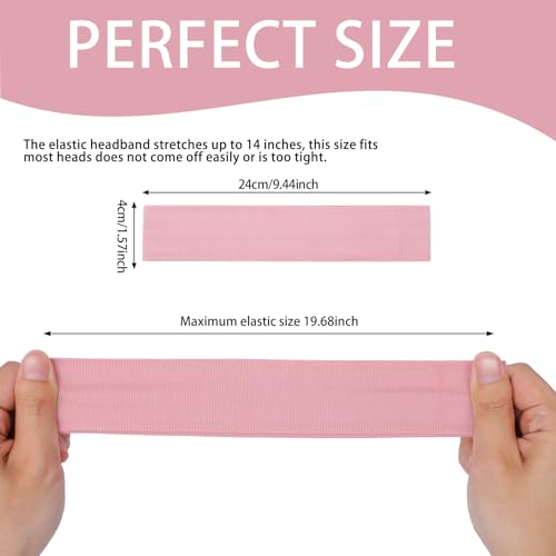 Workout Headbands Non Slip Headband Sport Headbands Sweatbands Elastic Sport Hair Bands for Sports Travel Indoor Fitness Gym - color: solid25