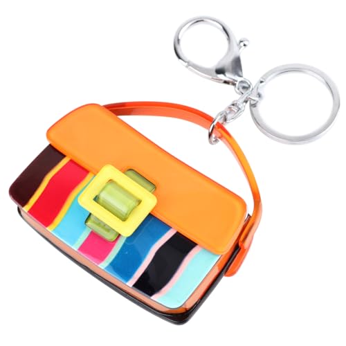 Novelty Mini Tote Bag Key Chain Acrylic Keychain Accessories Car Keys Backpack Purse Charms Gifts for Women Girls Lady