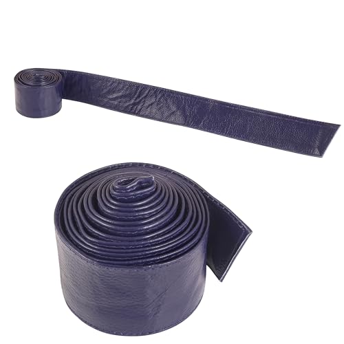 Woman's Obi Sash Tie Plus Size Waist Band Wide Solid Color Genuine Leather Belt - color: Navy Blue