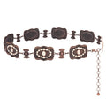 Montana West Rustic Couture's Large Western Concho Metal Belts for Women Cowgirl - color: Concho White