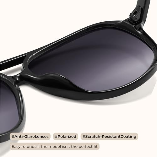 livho Trendy Polarized Aviator Sunglasses Women Men, Retro Sun Glasses for Women Men 2025, Oversized UV Protection Shades - color: Tortoise Brown + Black/Grey