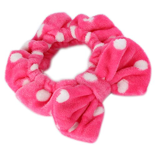 Hairizone Makeup Wrap Headband With Bowknot, Roseo | Facial Wash Shower, Adjustable Elastic, Bowknot Design, Holding Hair, For Women - color: Roseo