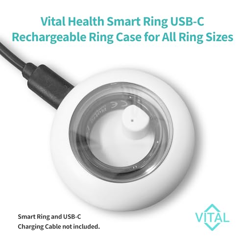 FREEZE2TRIM Vital Health Smart Ring for Women Men Charging Case with Fitness, Sleep Monitor, Activity Tracking, App, Rings - size: Size Universal