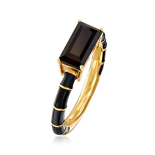 Ross-Simons Gemstone and Enamel Ring in 18kt Gold Over Sterling