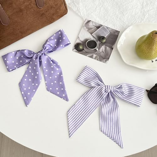 4 Pack Purse Scarf Handbags For Women,Boho Scarrves for Bag Hair Accessories Handle Fashion Lightweight - color: Purple