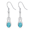 Natural Turquoise Earrings for Women Dangling 925 Sterling Silver Dangle Earrings Western Jewelry Christmas Gift for Sister Mother - style: A-Infinity Earrings