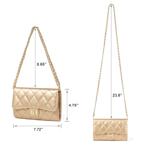 Small Cross Body Purses Sling Crossbody Bags for Women, Shoulder Bag Tote Purse Cross Body Bag Phone Bags - color: C Gold