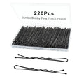 YINGFENG 220pcs Large 2.76-Inch Bobby Pins for Women, Super Grip Black Hair Clips with Box - Reusable Non-Slip Pins for Thick, Long Hair - color: Black（2.76inch）