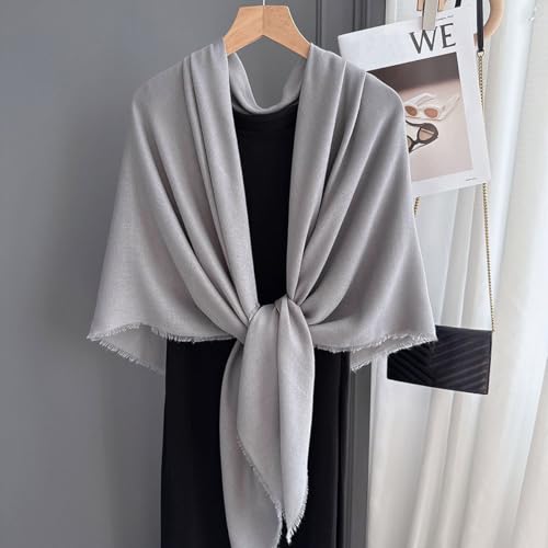 K-Elewon Large Square Scarf 51" Cotton and Linen Hand feel Scarf Fashion Scarves Hair Wrapping Scarfs Neck Scarves for Women - color: H2311