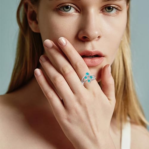 Turquoise Rings 925 Sterling Silver Real Turquoise Ring Natural Turquoise Ring Vintage Handmade Turquoise Jewelry Turquoise Stone Ring Gift for Women
