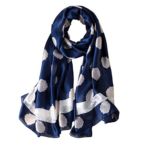 Silk Scarf Mulberry Silk Fashion Scarves Long Lightweight Shawl Wrap … - color: W25