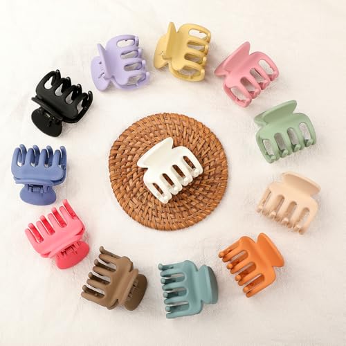 Sisiaipu 12Pcs Hair Clips for Women 1.8 Inch Small Claw Clips for Thin Hair Medium Hair Claw Clips for Thick Hair Accessories for Women Girls (Colorful) - color: Colorful