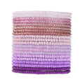Fuqimanman2020 18Pcs Boho Stackable Beaded Bracelets for Women Colorful Handmade Multilayered Rice Beads Anklets Set Summer Beach Bohemian Jewelry Gift - color: Style 2 Purple