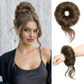 Messy Bun Hair Piece Real Human Hair Buns for Women, 32g Thick Updo Extensions, Hairpiece for Thinning Hairs Large Scrunchies Wigs for Instant Updos Style Party Daily Use Light Ash Brown - color: Light Ash Brown