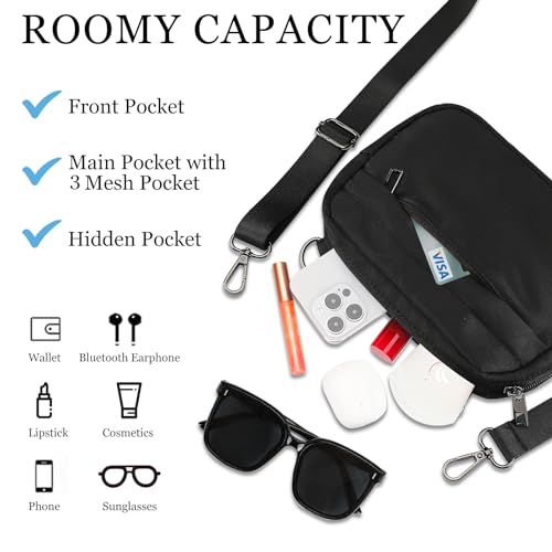 MAXTOP Small Crossbody Bags for Women Belt Bag Fanny Pack with Adjustable Strap - color: Camo Dark Grey, style: Small Crossbody Bag