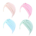 beauty YFJH Women's Cotton Turban Head Wrap Cancer Chemo Beanies Cap Headwear Cap Bonnet Hair Loss Hat - color: Khaki Pink Blue Bean Green