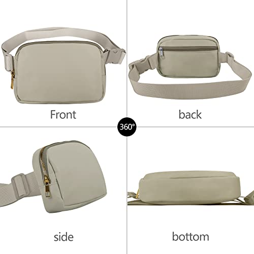 VOROLO Fanny Pack For Women And Men Crossbody Bag Belt Bag with Adjustable Strap Graduation Gifts Wood Grey - color: Wood Grey, style: 1 Pack Fanny Pack