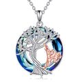 YFN Tree of Life Necklace Sterling Silver Crystal Jewelry Graduation Birthday Gifts for Women - color: Taekwando