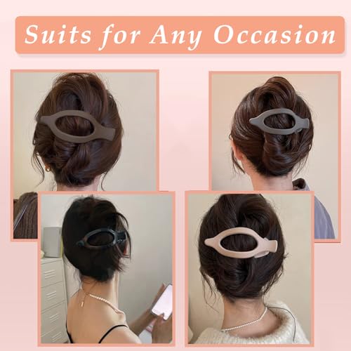 Flat Hair Clips, 9 PCS 4.7 Inch Large Side Slide Volume Duckbill Clips for Women & Girls, Internal Tooth Design, Strong Hold Matte Hair Clips for Thick Hair & Thin Hair,French Concord Clip - color: Multicolour