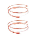 Long tiantian 2PCS Arm Cuff for Women Gold Upper Arm Bangles Bracelet Silver Arm Cuff Jewelry Summer Beach Essentials 2026 - color: 15335-Arm-rosegold