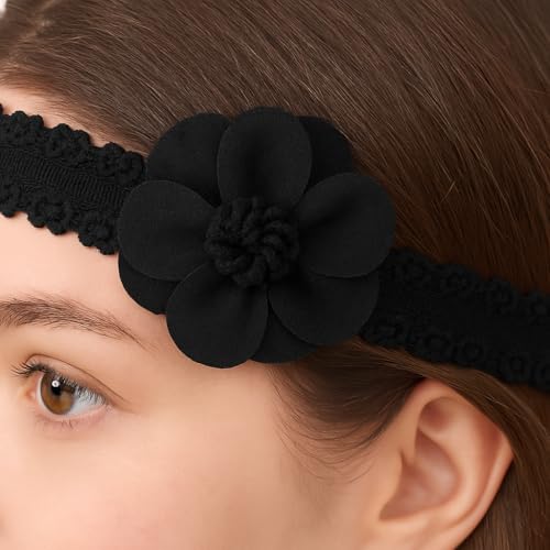Mandala Crafts Black Stretch Lace Soft Elastic Trim Roll - 55 Yards 1 Inch Wide Stretchy Frilly Picot Ribbon for Sewing Lingerie, Headbands, Underwear, and Crafts - color: Black