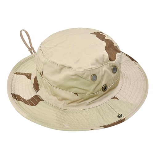 Sun Hats for Men Women Boonie Hat Foldable Fishing Hat UPF 50+ Bucket Hat for Fishing Hiking Garden Safari Beach - color: 1pack-beige Camo1