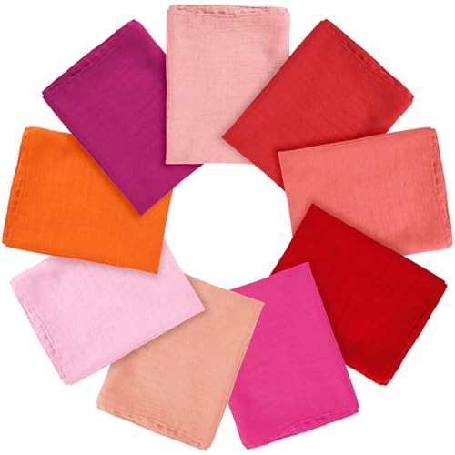 Patelai 9 Pieces Women's Cotton Scarves Lady Light Soft Fashion Solid Scarf Wrap Shawl, Candy Color - color: Charming