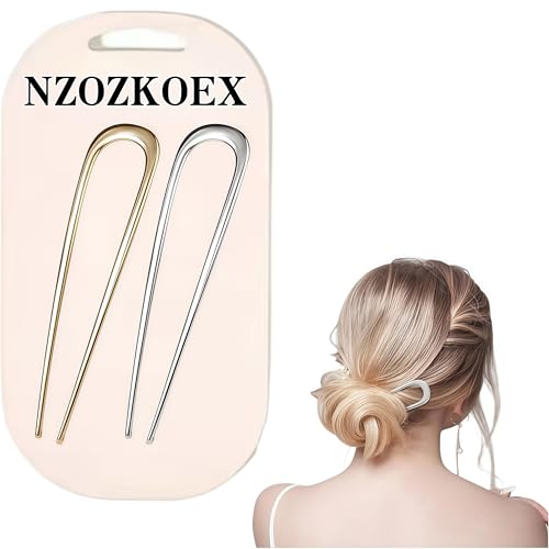 2 PCS U-Shaped Large 5.5 Inch metal hair pin,french hair pin,french hairpin,u pins for hair bun,hair pins for styling,hair pins for thick hair,bun pins