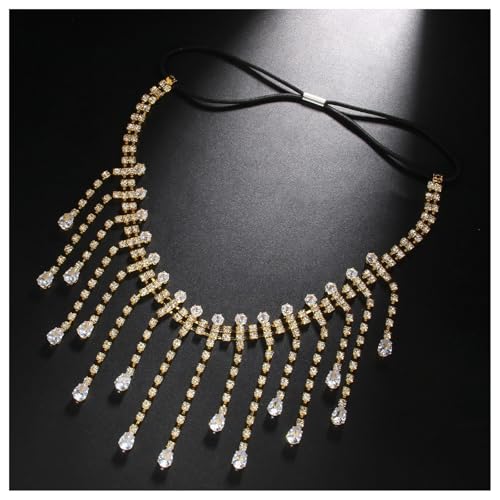 Sexy Gold Rhinestone Leg Body Jewelry,Bikini Elastic Leg Thigh Chain Multi-layered Silver Crystal Tassel Thigh Chain Festival Nightout Body Accessory Jewelry for Women - style: Gold
