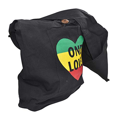 Mandala Crafts Hippie Bag, Large Boho Hobo Purse for Women, Crossbody Shoulder Sling Bags for Indie Style Bohemian Accessory - style: Rasta One Love