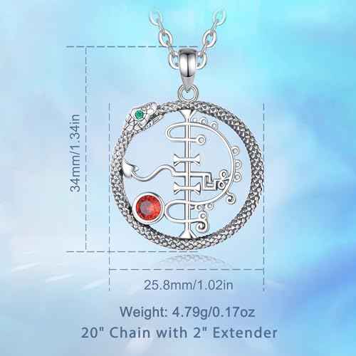 INFUSEU Mystical Hecate Triple Moon Goddess Necklaces, Divine Feminine Protection Gifts - style: Asmodeus Sigil