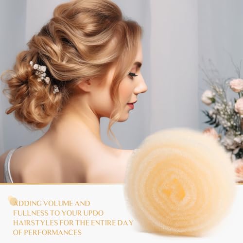 YGQQOY Hair Filler for Updo, Hair Padding, Hair Sponge for Updo, Hair Bumps for Volume Insert, Blonde - color: Blonde